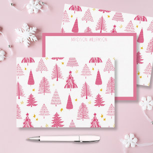 Carte De Correspondance Noël rose
