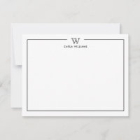 Noir Formal Famille Monogramme Minimum