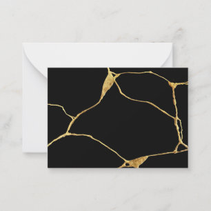 Carte De Correspondance Noir Kintsugi Ancien Kintsukuroi
