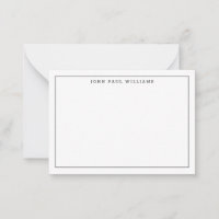 Noir moderne Professionnel Simple Bordure mince