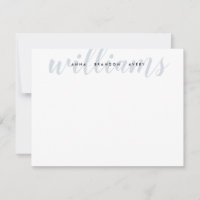Nom de famille Mariage Couple Silver Grey Script