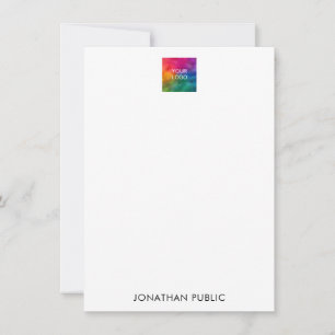 Carte De Correspondance Nom de la Personnaliser Logo Ici Moderne Minimal V