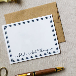 Carte De Correspondance Nom de monogramme professionnel personnalisé Marin