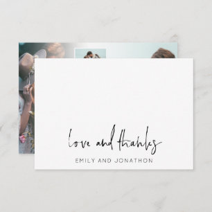 Carte De Correspondance Nom de script informel 5 Photos Amour Mariage Merc