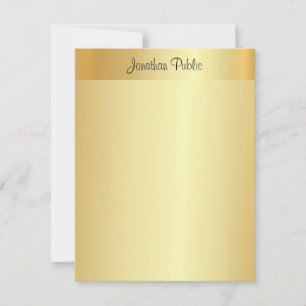 Carte De Correspondance Nom de script manuscrit Modern Professional Gold