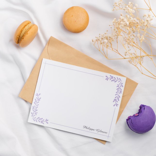 Carte De Correspondance Nom du cadre vert pourpre Personnalisé (Créateur téléchargé)