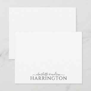 Carte De Correspondance Nom du couple Monogramme de mariage Script