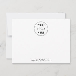 Carte De Correspondance Nom du logo rond minimaliste simple