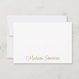 Carte De Correspondance Nom du script manuscrit or mou