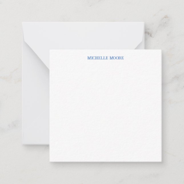 Carte De Correspondance Nom minimaliste moderne clair (Devant)