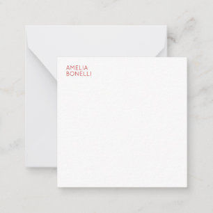 Carte De Correspondance Nom Minimaliste Moderne Professionnel Blanc