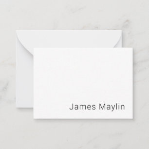 Carte De Correspondance Nom modifiable minimal simple ou autre texte