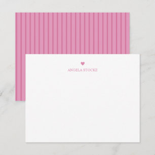 Carte De Correspondance Nom personnalisé Cœur rose