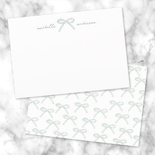 Carte De Correspondance Nom personnalisé d'arc vert