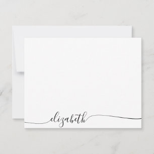 Carte De Correspondance Nom personnalisé de script cursif simple