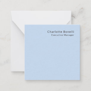Carte De Correspondance Nom Professionnel Moderne Minimaliste Bleu