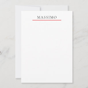 Carte De Correspondance Nom propre Décoratif Chic Simple Uni Noir Blanc