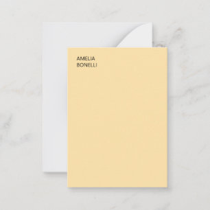 Carte De Correspondance Nom propre Moderne Minimaliste Professionnel Beige