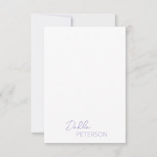 Carte De Correspondance Nom simple élégant Moderne