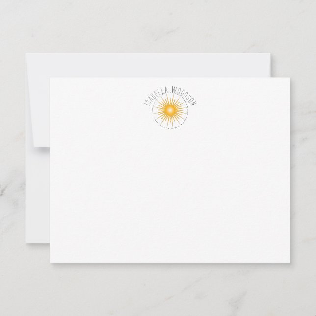 Carte De Correspondance Nom Sun (Devant)