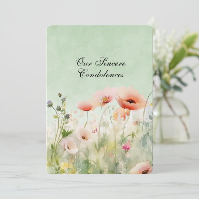 Carte De Correspondance Nos sincères condoléances (Debout devant)