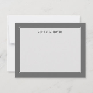 Carte De Correspondance Note gris simple