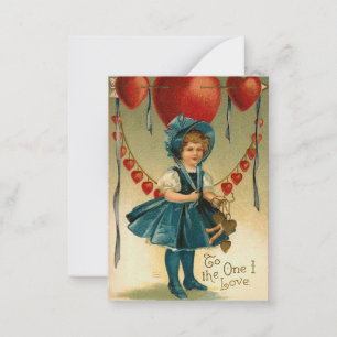 Carte De Correspondance Notes antiques d'amour de poche de Valentine