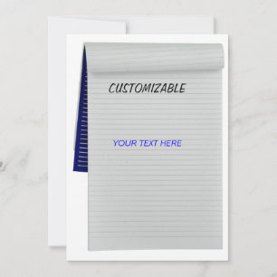 Carte De Correspondance Notes de carnet - Retour en blanc