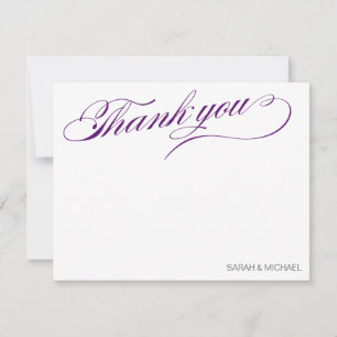 Carte De Correspondance Notes de Merci violet