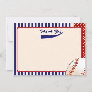 Carte De Correspondance Notes de remerciement du baseball