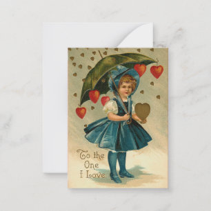 Carte De Correspondance Notes vintages d'amour de poche de Valentine