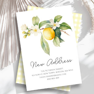 Carte De Correspondance Nous avons déménagé Lemon Blossom Nouvelle adres