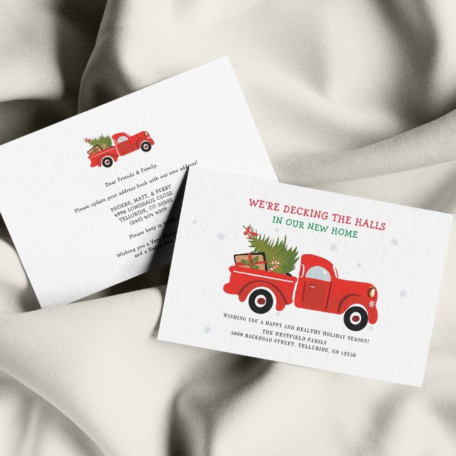 Carte De Correspondance Nous avons déménagé Noël vacances déménager (Créateur téléchargé)