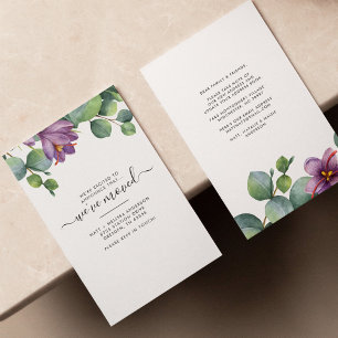 Carte De Correspondance Nous avons déplacé Eucalyptus Floral Moving Faire-