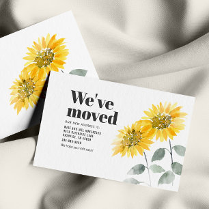 Carte De Correspondance Nous avons déplacé l'aquarelle tournesol tournesol