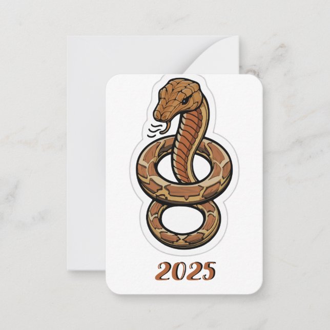 Carte De Correspondance Nouvel An Chinois Du Serpent 2025 (Devant)