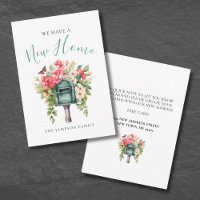 Nouvelle adresse Floral Mailbox Moving Annouement 