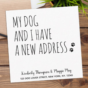 Carte De Correspondance Nouvelle adresse Mon chien et moi Chien Moving Fai