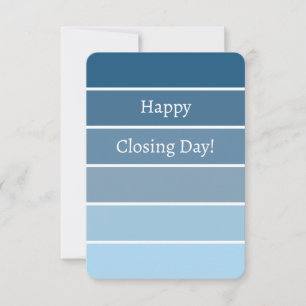 Carte De Correspondance Nouvelle Maison Fermer Félicitations Blue Paint Ch