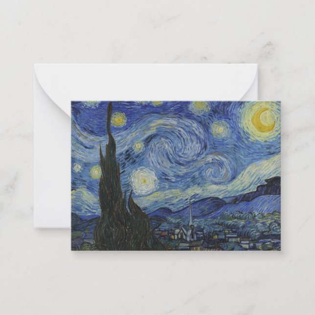 Carte De Correspondance "Nuit étoilée" par Van Gogh (Devant)