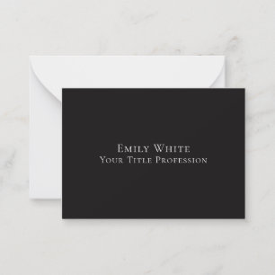 Carte De Correspondance Nuit Noir Élégant Moderne Professionnel