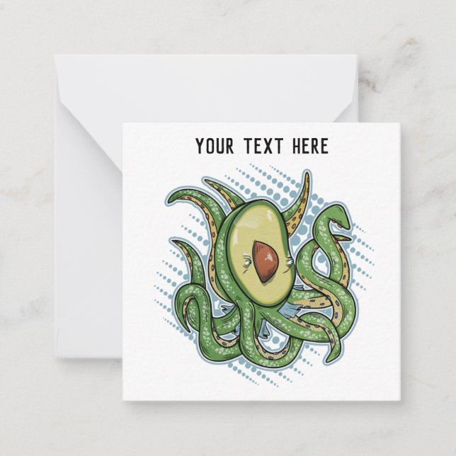 Carte De Correspondance Octopus Avocado (Devant)