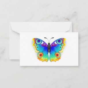 Carte De Correspondance Oeil de paon arc-en-ciel