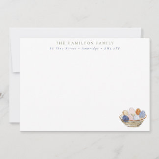 Carte De Correspondance Œufs de Pâques Famille Moderne