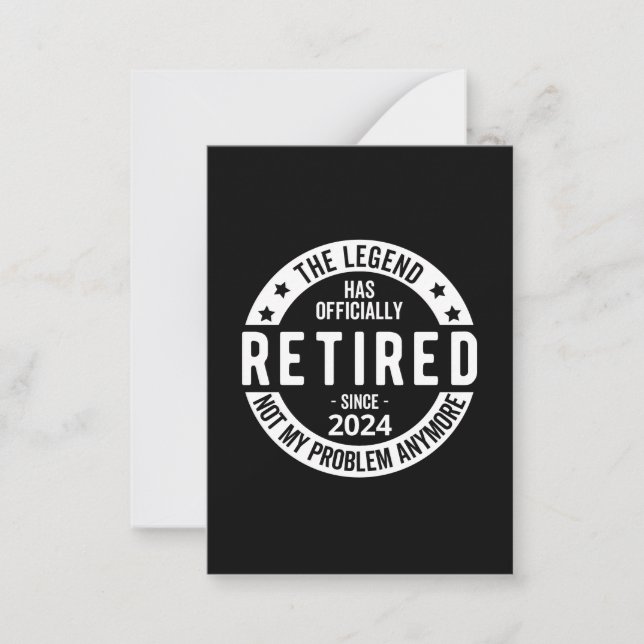 Carte De Correspondance officiellement retraité 2024 (Devant)