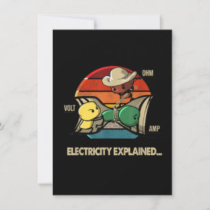 Carte De Correspondance Ohm Volt Amp Electricity Expliqué Electricien
