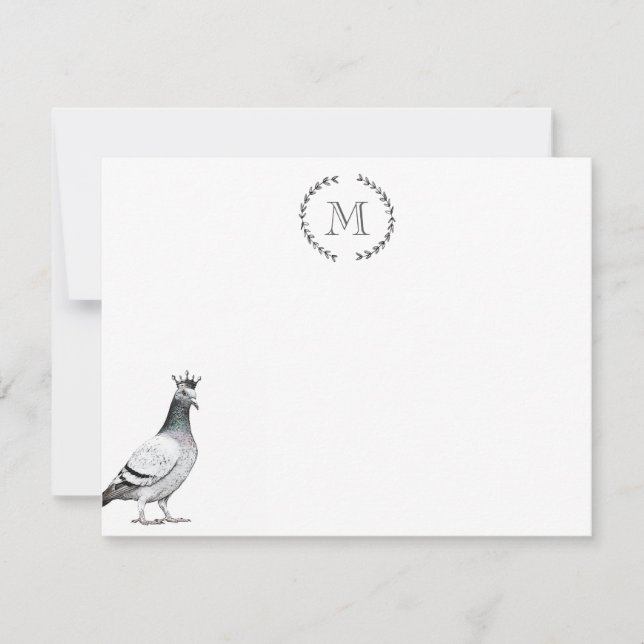 Carte De Correspondance Oiseau Lover Pigeon Personnalisé Royal (Devant)