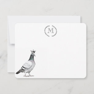 Carte De Correspondance Oiseau Lover Pigeon Personnalisé Royal