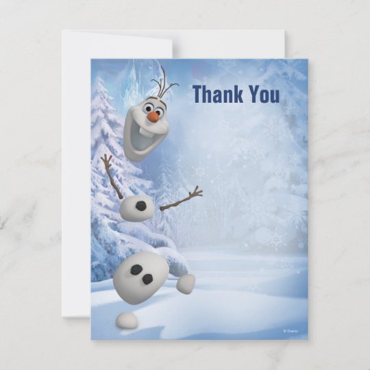 Carte De Correspondance Olaf Congele En Pieces Merci Zazzle Ca