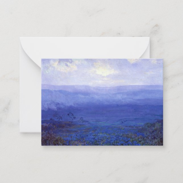 Carte De Correspondance Onderdonk - Bluebonnets en Texas, fine art (Devant)